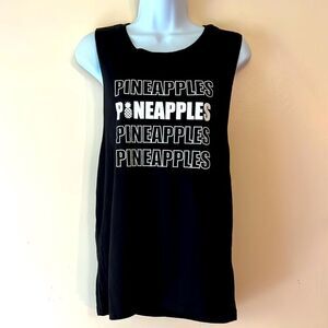 Bella Canvas Black Pineapples Muscle Tee Sz XL